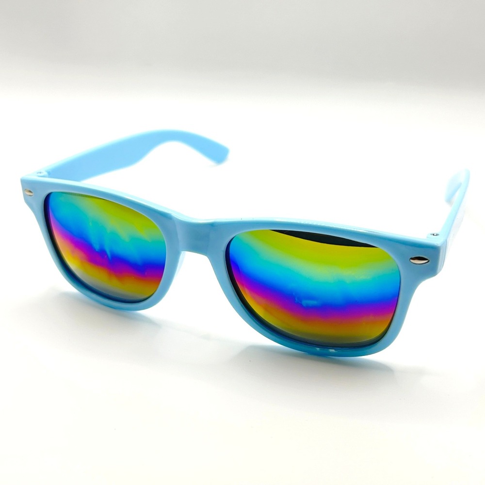 Sunglasses Blue Sunglasses OS Blue Mirrored Reflective Festival Rave Summer